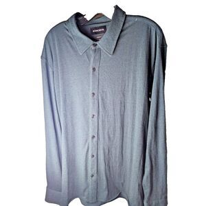 Bonobos Shirt Green Cotton Button Up Woven Long Sleeve Mens 2XL XXL Flannel